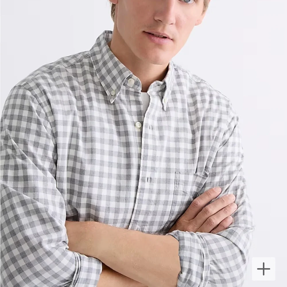 NWOT j crew Secret Wash organic cotton poplin shirt